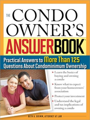 cover image of The Condo Owner's Answer Book